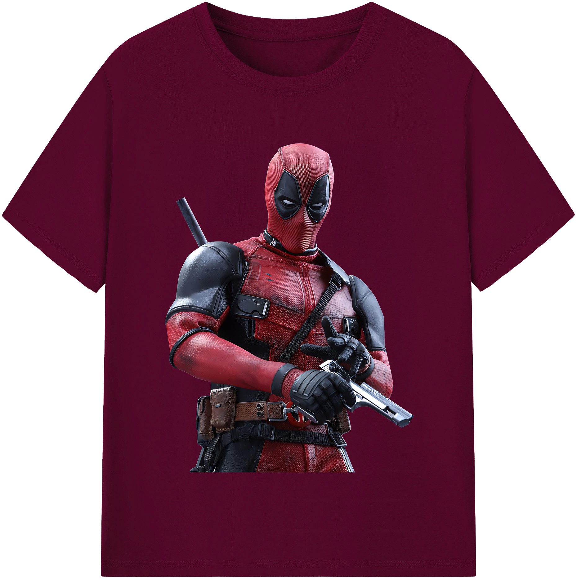 （画像用） Deadpool デッドプール レディースカジュアルプリントTシャツ（綿100％）